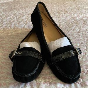 Michael Kors Black Suede Flats, Size 8M